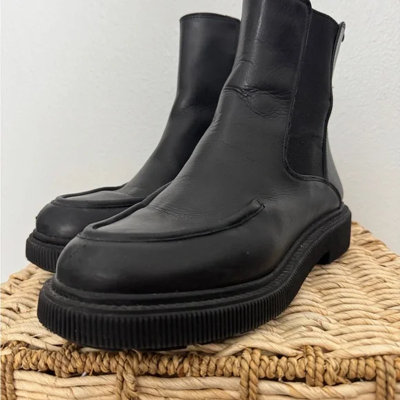 Franco Sarto Black Leather Boots - Picture 2 of 7